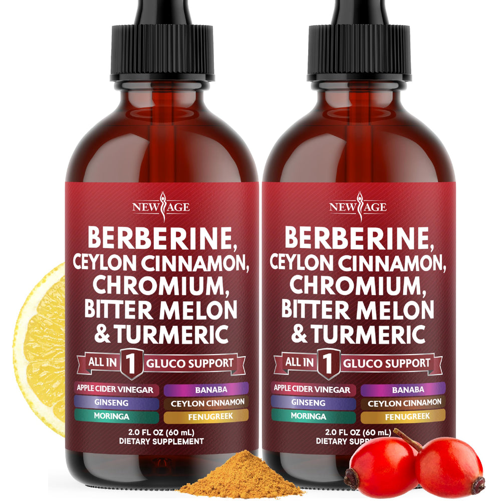 Berberine with Ceylon Cinnamon Liquid Drops bottle, 4 oz