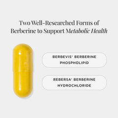 Close-up of Berberine+ Formula capsules