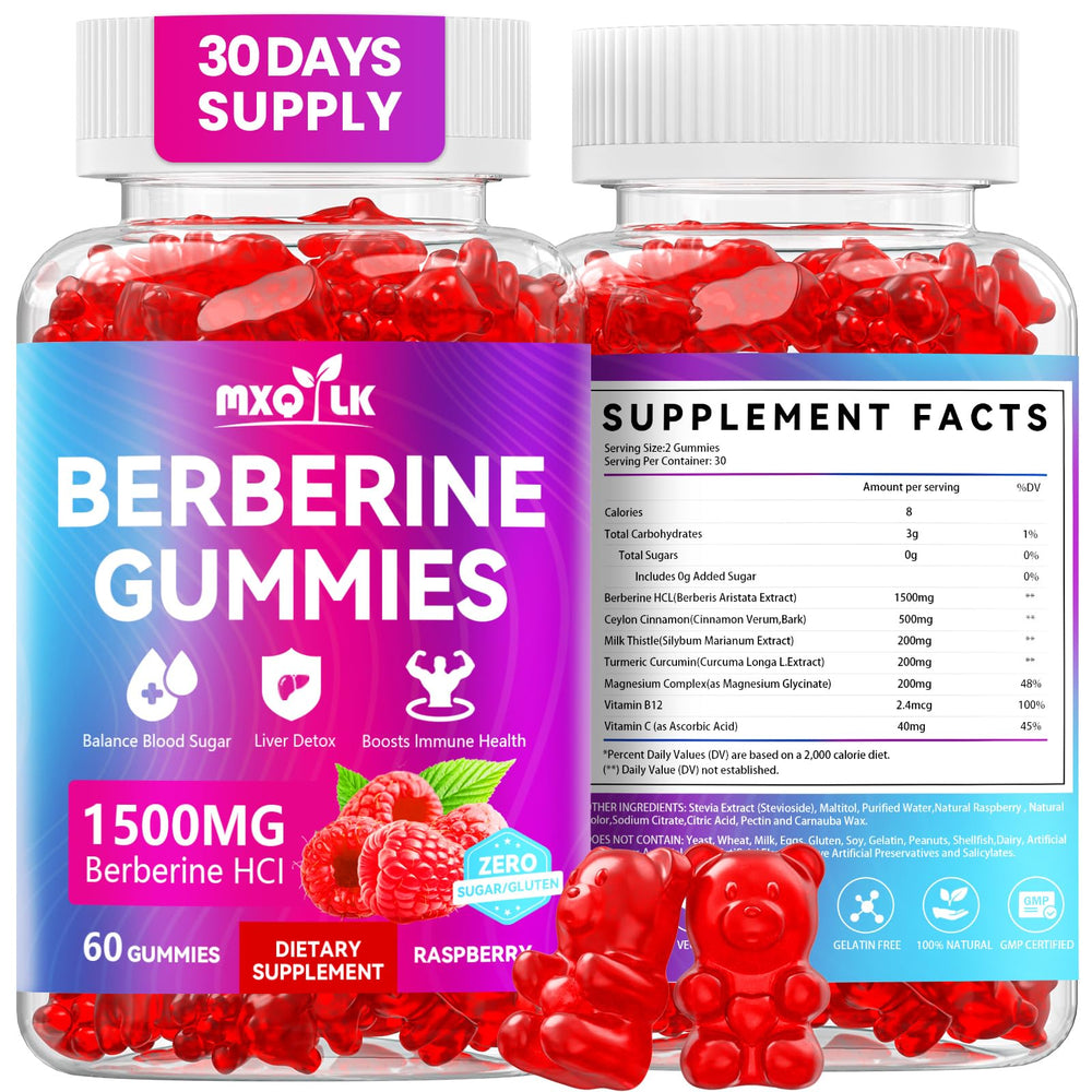 Berberine Gummies 1500mg bottle – front view