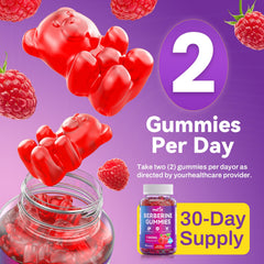 Raspberry-flavored Berberine Gummies 1500mg