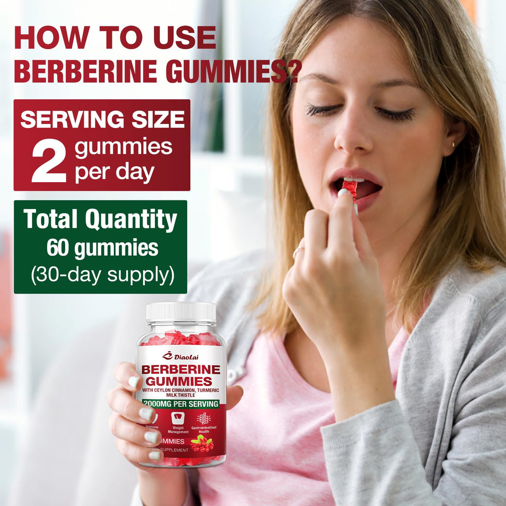 Close-up of raspberry-flavored Berberine gummy