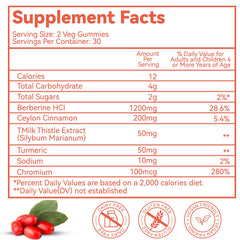 Berberine Gummies bottle with 60 count label