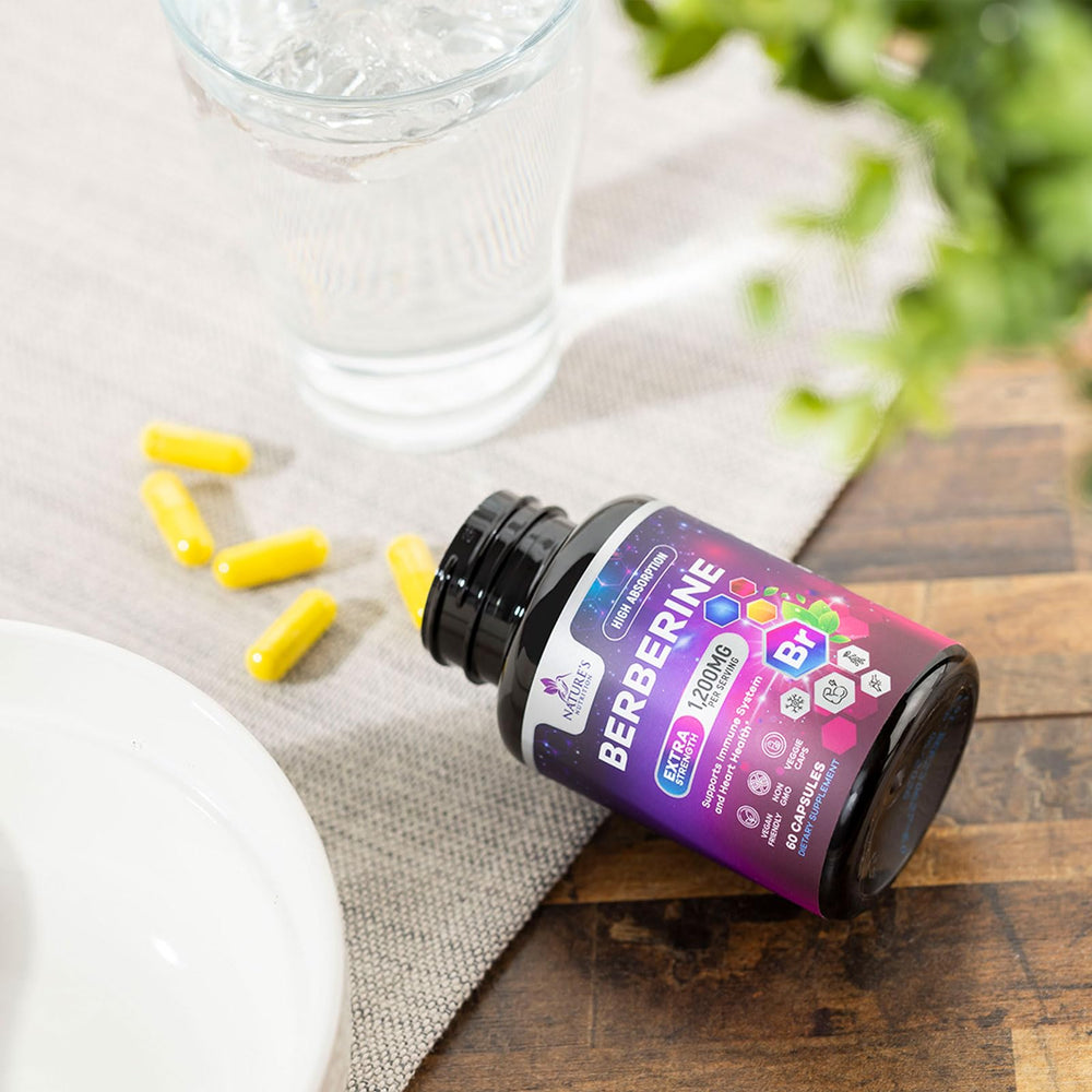 Dietary supplement facts panel for Berberine HCL 1200mg