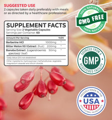 Bitter melon extract component of the Berberine supplement
