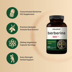 Berberine HCL 97% pure extract from 5:1 Berberis aristata root