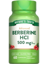 Nature's Truth Berberine HCl 500mg bottle with 60 vegan capsules