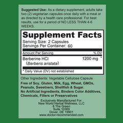 Berberine HCl from Berberis Aristata 1200mg