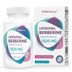 Front view of KoNefancy Berberine HCL Liposomal 1500mg bottle