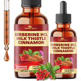 Bottle of 12in1 Berberine Liquid Drops with dropper