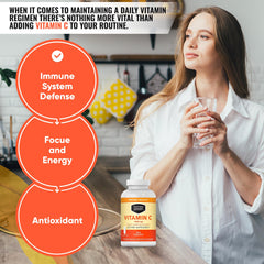 Ingredient and label of Berkley Jensen Vitamin C supplement