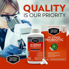 Healthy lifestyle scene with probiotic capsules on white background