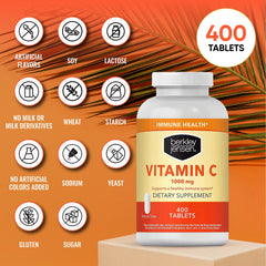 Non-GMO and gluten-free Berkley Jensen Vitamin C packaging