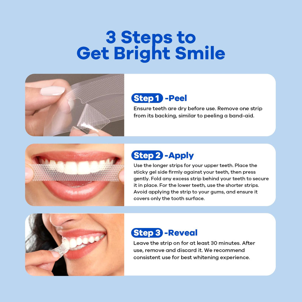 Coconut oil-infused whitening strips