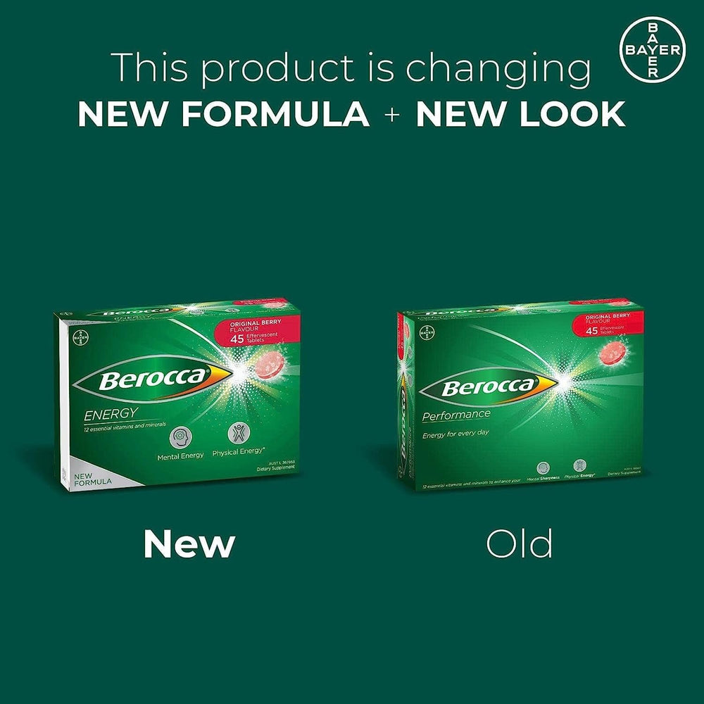 Berocca Performance Original Berry Flavour – 45 effervescent tablets packaging