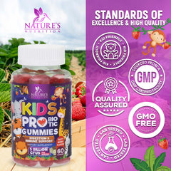 Berry-flavored kid probiotic gummies
