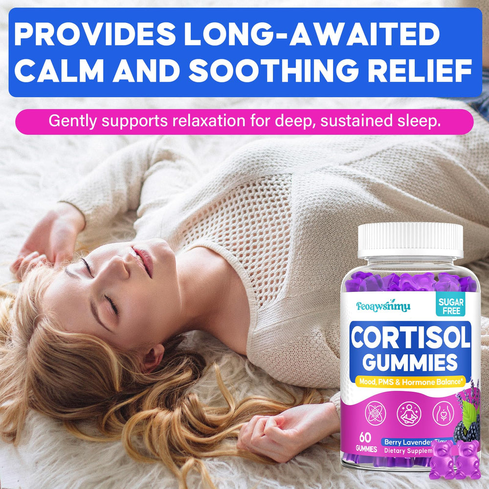 Vegan sugar-free cortisol gummies packaging