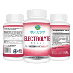 Supplement facts panel for Best Earth Naturals Electrolyte Support