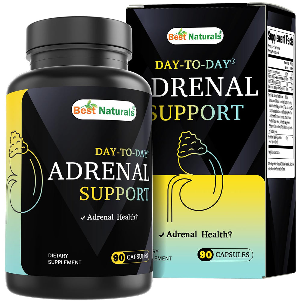 Best Naturals Adrenal Support bottle with 90 vegan capsules