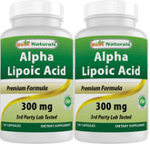 Best Naturals Alpha Lipoic Acid 300 mg bottle – front view