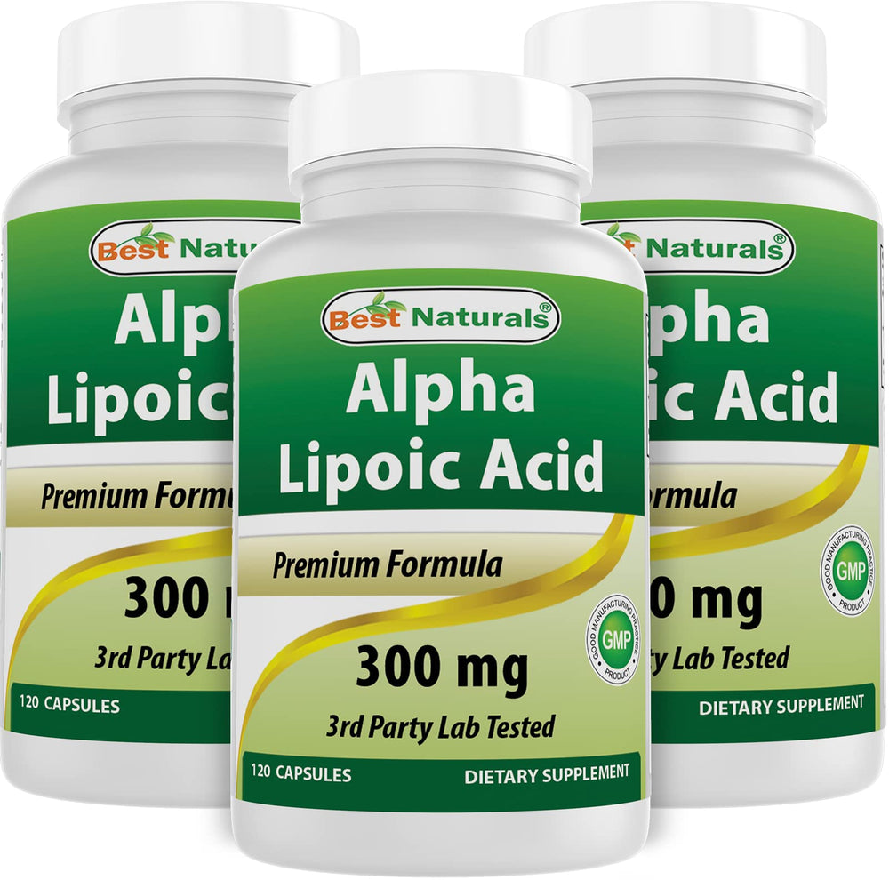 Best Naturals Alpha Lipoic Acid 300 mg bottle - front view