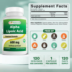 Alpha Lipoic Acid 600 mg capsule close-up