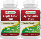 Best Naturals Apple Cider Vinegar Plus capsules bottle for daily digestion support