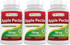 Bottle shot of Best Naturals Apple Pectin 700 mg - 120 capsules