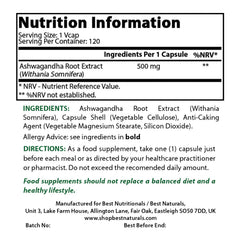 Close-up of 500 mg per vegetarian capsule