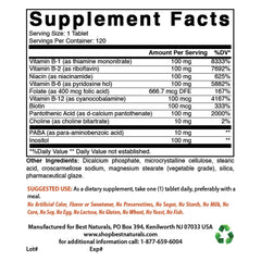 Side view of Best Naturals B 100 Complex bottle