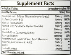 Made in USA label for Best Naturals B-100 Complex.