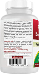 Sodium-free beet root capsules with no artificial colors, flavors, or common allergens