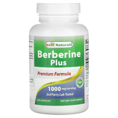 Best Naturals Berberine Plus 1000mg per serving - 120 capsules bottle