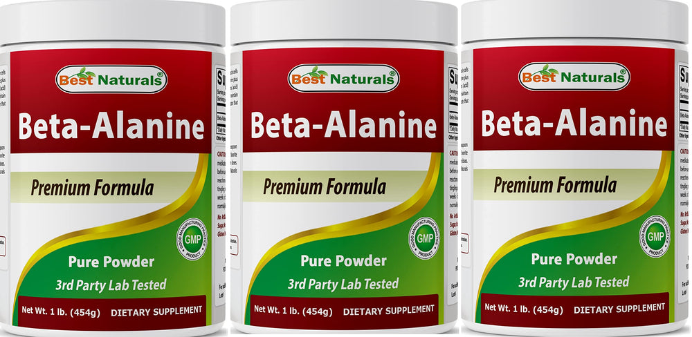 Hero image of Best Naturals Beta-Alanine Pure Powder in 1 lb pack of 3