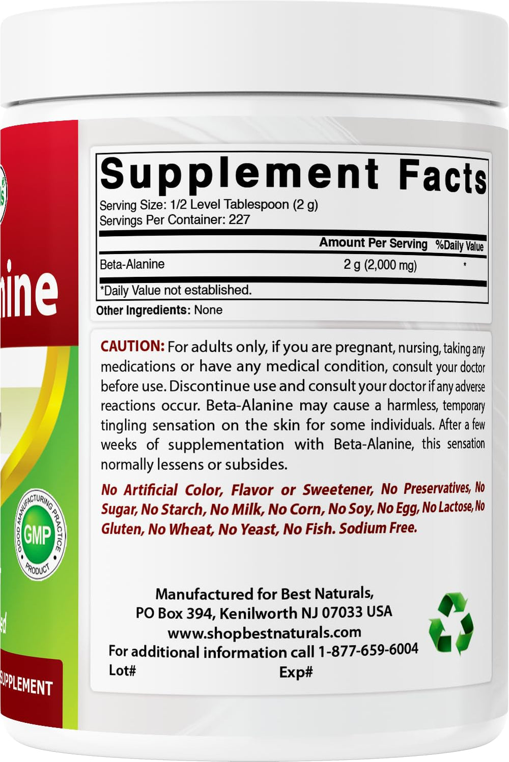 Best Naturals Beta-Alanine Pure Powder athlete workout scene illustrating training support