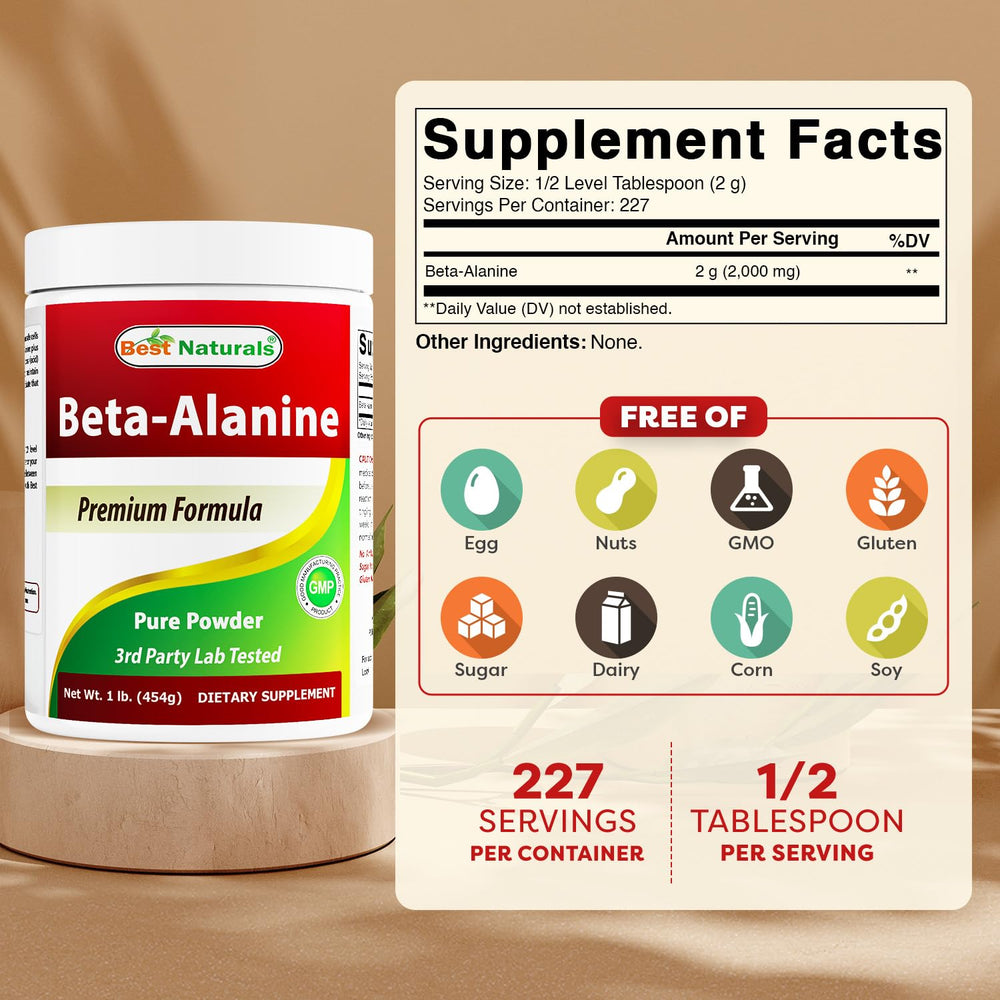 1lb container of Best Naturals Beta Alanine Pure Powder
