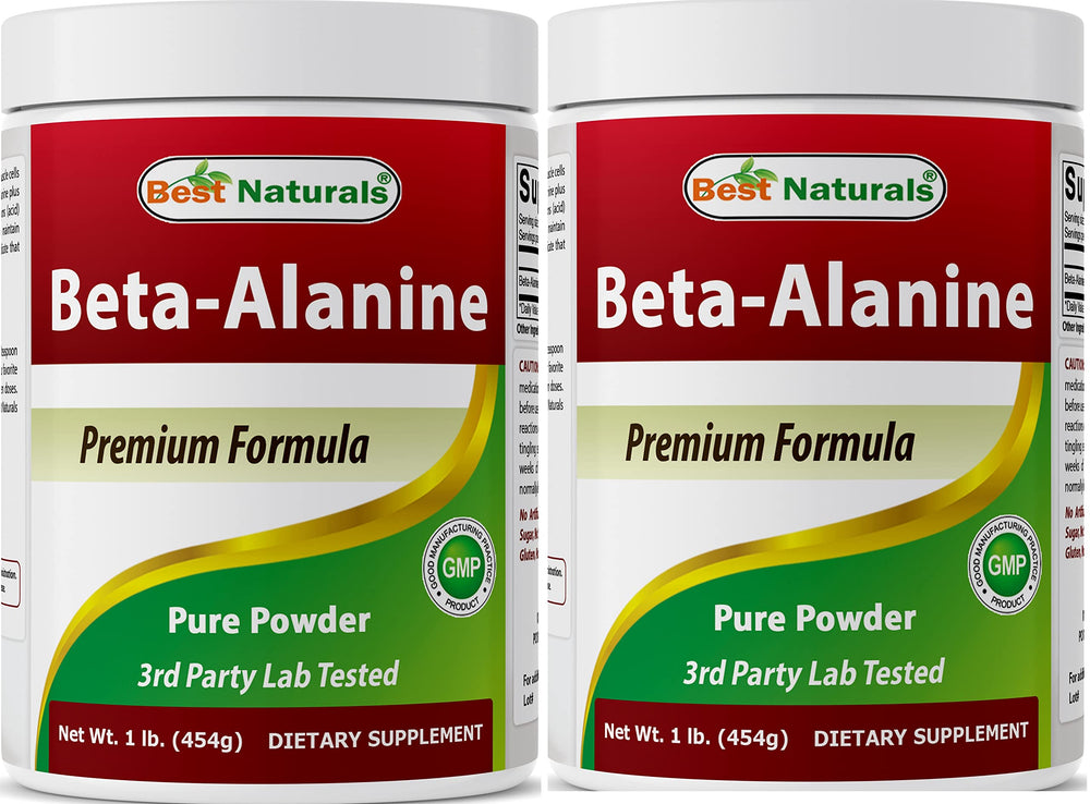 Front view of Best Naturals Beta-Alanine Pure Powder 1 lb Pack of 2