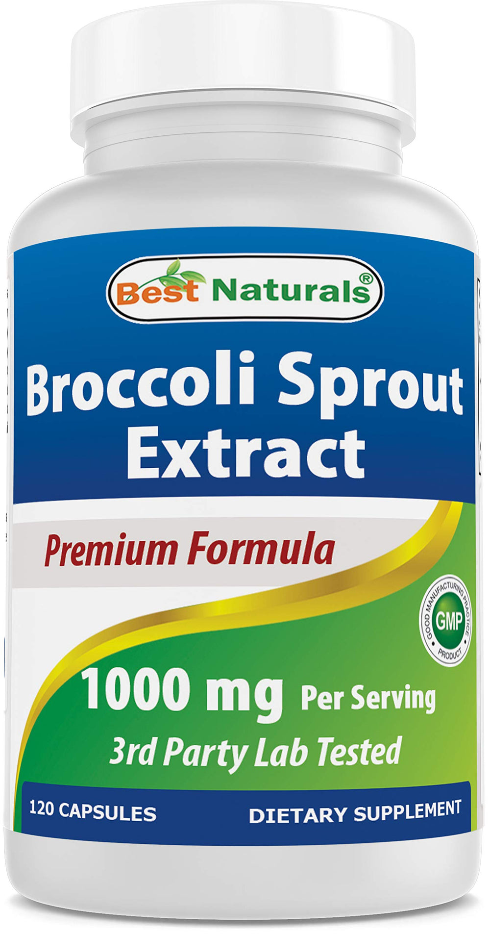 Best Naturals Broccoli Sprouts Extract bottle with 120 capsules