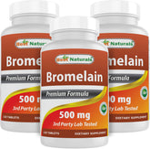 Hero image of Best Naturals Bromelain 500mg bottle pack of 3
