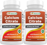 Best Naturals Calcium Citrate with Vitamin D-3 bottle label