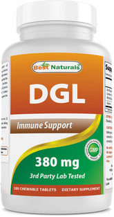 Best Naturals DGL Chewable 380 mg bottle front label