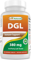 Best Naturals DGL Chewable 380 mg bottle front label