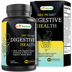 Best Naturals Day-to-Day Digestive Support bottle with 90 vegetarian capsules