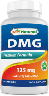 Bottle of Best Naturals DMG 125 mg 120 capsules