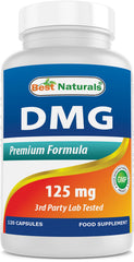 Bottle of Best Naturals DMG 125 mg 120 capsules