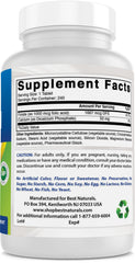 Back of bottle showing supplement facts