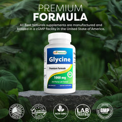 Best Naturals Glycine bottle dispensing demonstrates easy daily dosing