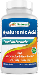 Bottle of Best Naturals Hyaluronic Acid 100 mg, 120 capsules
