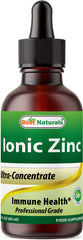 Best Naturals Ionic Liquid Zinc in a 2 oz glass bottle
