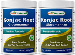 Best Naturals Konjac Glucomannan 2-Pack - 1 lb bottle (front view)