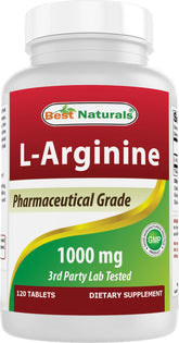 Best Naturals L-Arginine 1000 mg bottle label front
